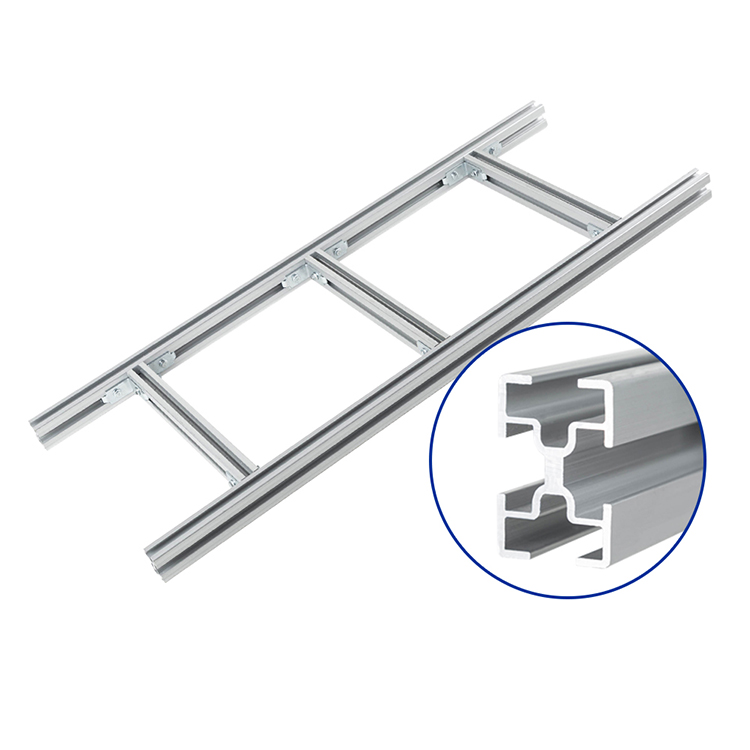 Aluminum cable ladder for telecom room cable routing