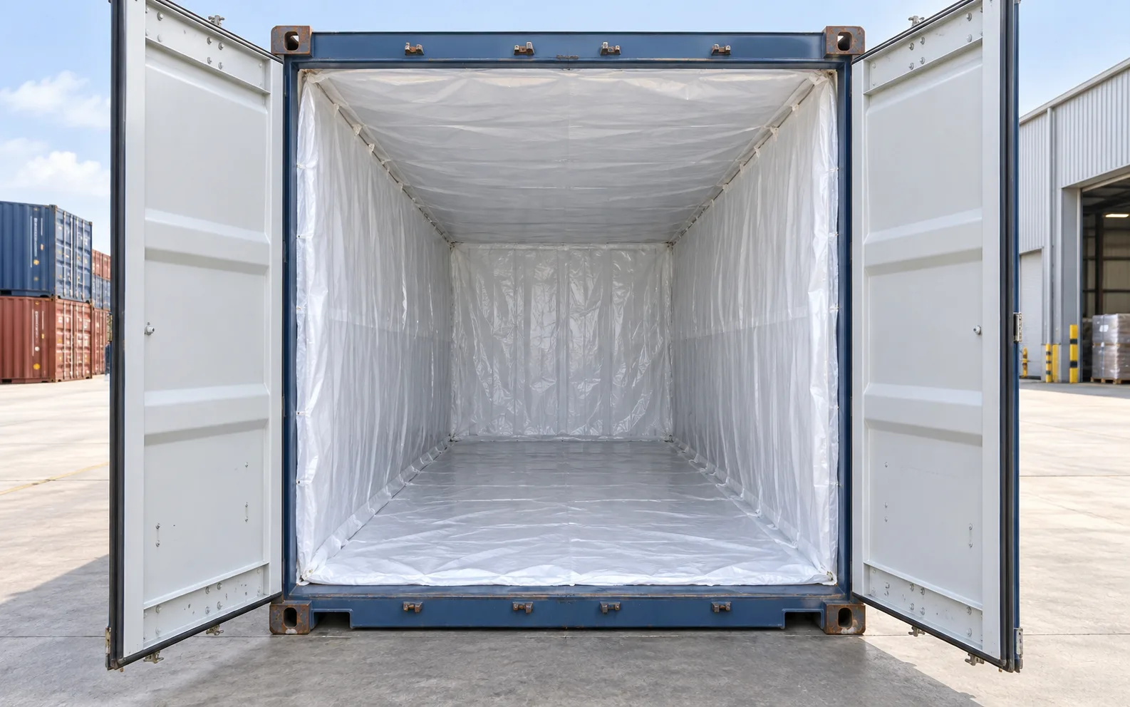 Container liner for cargo protection packaging