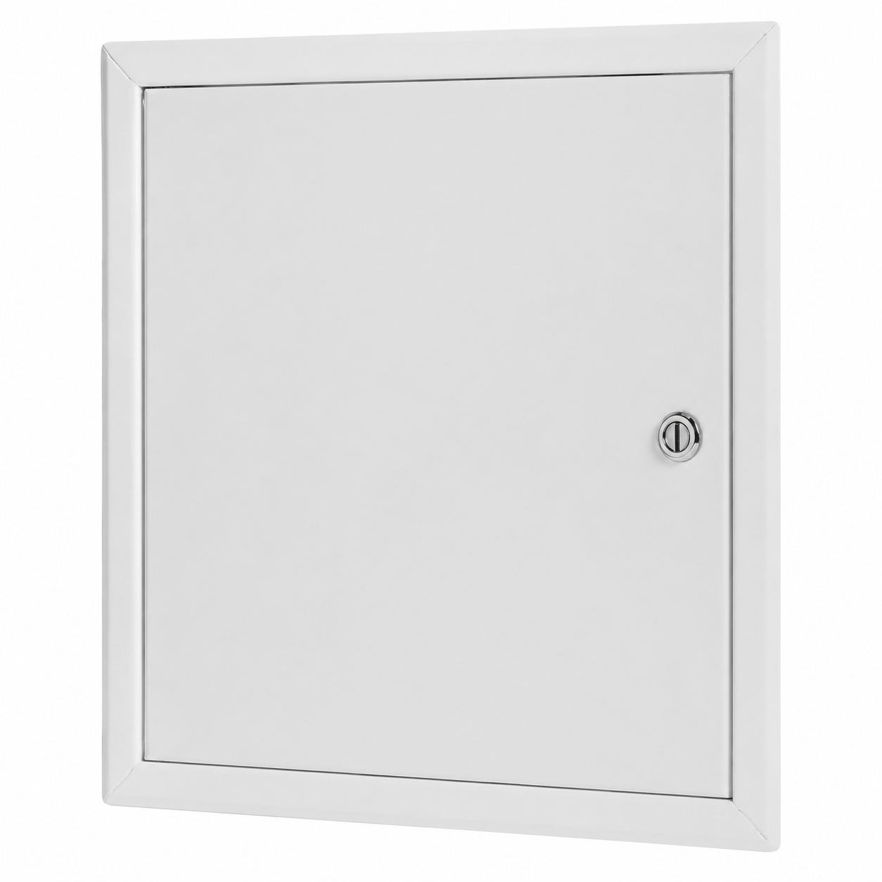 Powder-coated steel flush access panel closed view