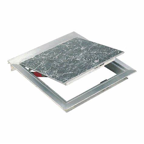 Aluminum recessed tile access panel